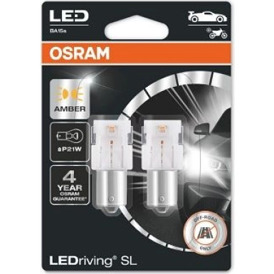 P21W Osram | LED Amber 12V | LEDriving | 7506DYP-02B