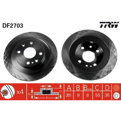 Bremsscheibe Mazda T. Mx-3 | DF2703