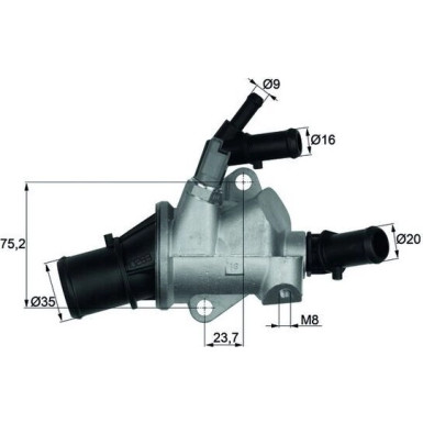 Integralthermostat | ALFA,FIAT 159,Croma 2,4JTDM 06 | TI 148 88