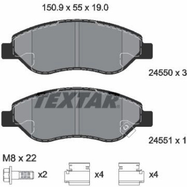 Bremsbelagsatz Opel P. Corsa D 1.7Cdti 06 | 2455001