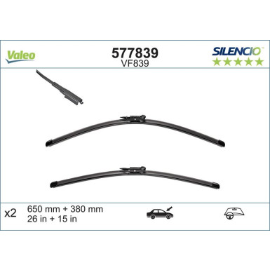 VM839 VALEO Silencio X.TRM Wischer | Chevrolet Aveo 2 | 577839