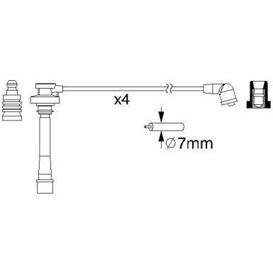 Zündleitungssatz | MITSUBISHI,PROTON | 0 986 357 147