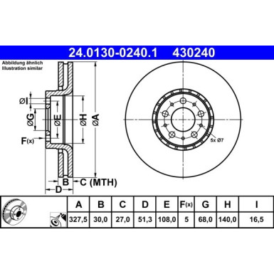 Bremsscheibe Volvo P. Xc90 2.5-4.4 02-14 | 24.0130-0240.1