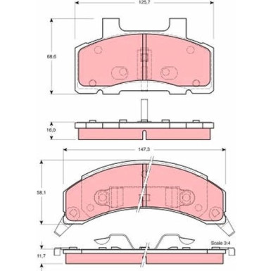 Bremsklötze VA | CHEVROLET Trans Sport 89 | GDB4005