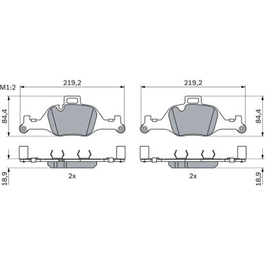 Bremsklötze | BMW 2,3,4,5,6,7,i4 15 | 0 986 424 849