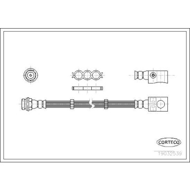 CORTECO Bremsschlauch | 19032539