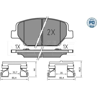 Bremsbelagsatz, Scheibenbremse | 025 221 3819/PD