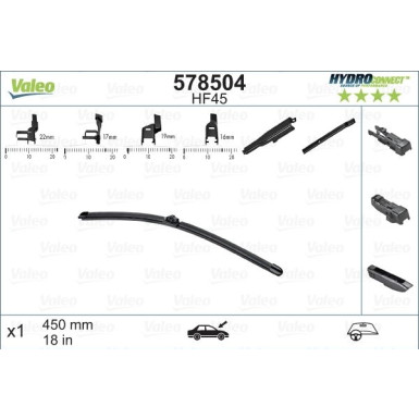 VALEO HydroConnect Front LHD 45cm | Golf IV, Touran | 578504