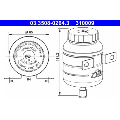 Ate Ausgleichsbehälter Bremsflüssigkeit 03.3508-0264.3