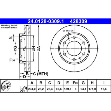 Bremsscheibe | 24.0128-0309.1