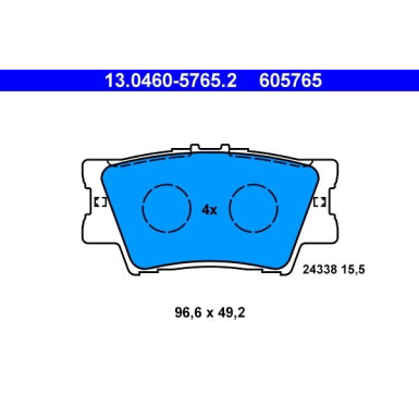 Bremsbelagsatz Toyota T. Camry/Rav 4 Iii 2.0-3.5 05 | 13.0460-5765.2