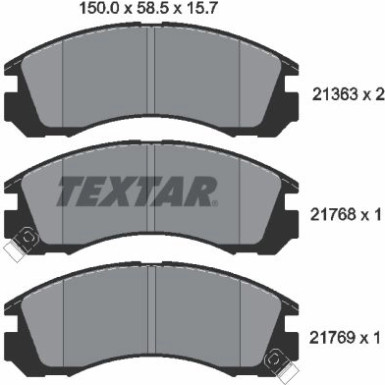 Bremsbelagsatz Mitsubishi P. Galant 97-/Outlander 03-/Pajero 94 | 2136301