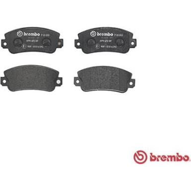 BREMBO Bremsklötze VA | FIAT Panda, Uno SEAT Ibiza 82-99 | P 23 013