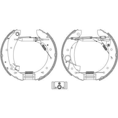 Satz Bremsbacken Citroen/Fiat/Peugeot Jumper,Relay,Ducato,Boxer 94 | 84049601