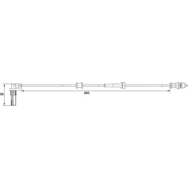 72 403 056 Sensor, Raddrehzahl HA re | RENAULT Kangoo 03 | 0 265 007 531