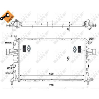 NRF Motorkühler | 58178