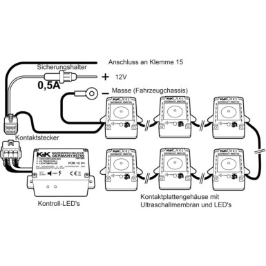 Marderabwehr wasserdicht | 6xUltraschall,6xHochspannungsplat | M5700N