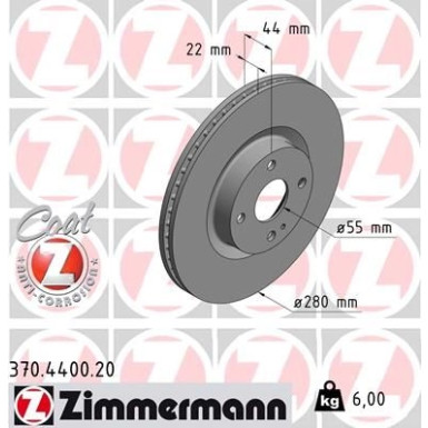 Bremsscheibe | MAZDA MX-5 15 | 370.4400.20