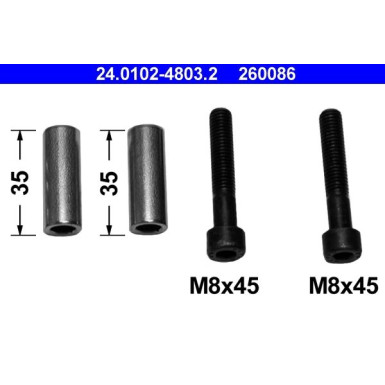 Führungshülsensatz, Bremssattel | 24.0102-4803.2