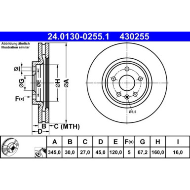 Bremsscheibe | 24.0130-0255.1