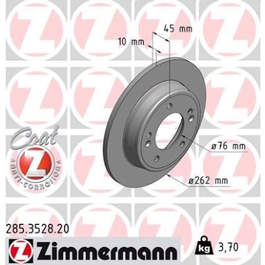 ZIMMERMANN Bremsscheibe | 285.3528.20