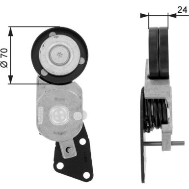 Spannrolle, Keilrippenriemen | T38426