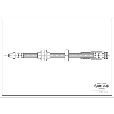 CORTECO Bremsschlauch | 19034341