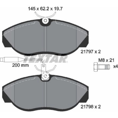 Bremsbelagsatz Fiat P.Ducato 94 | 2179701