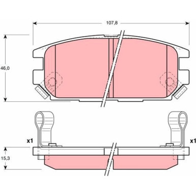 Bremsbelagsatz Mitsubishi T. Galant 92 | GDB3199