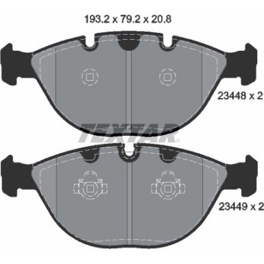 Bremsbelagsatz Bmw P. E65 01- 745D/X5 E53 4,4-4,8 | 2344801