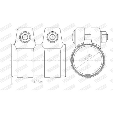 DM45 L125 Rohrverbinder | Rohr in Rohr | 80712