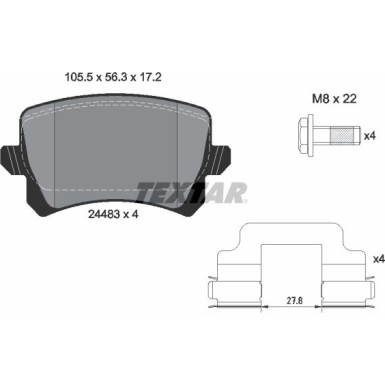 Bremsbelagsatz Vw T. Passat 05- 3.2/3.6 4X4 | 2448302