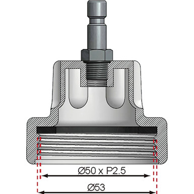 BGS Adapter Nr. 6 für Art. 8027, 8098 | für Daewoo, Ford, Jaguar, Jeep, Land Rover, Mercedes-Benz, Pontiac, Porsche, Saab | 8027-6