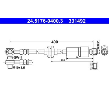 Bremsschlauch | 24.5176-0400.3