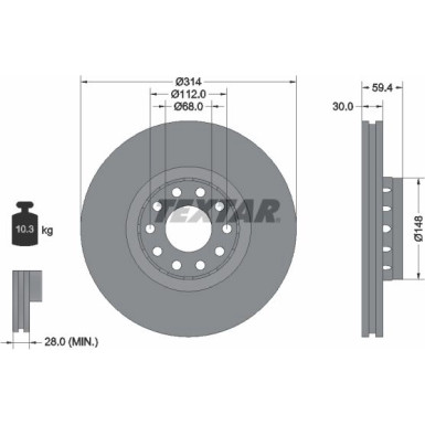 Bremsscheibe Vw P. A8 Ging. 314 30 | 92073200