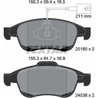 Bremsbelagsatz Alfa P. Giulietta 10- 1.4-1.6 | 2518001