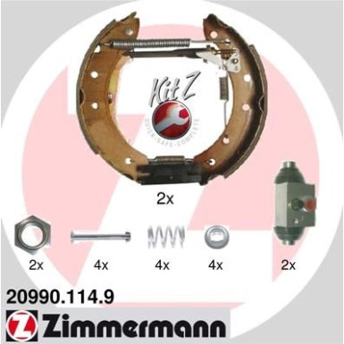 ZIMMERMANN Bremsbacken | 20990.114.9