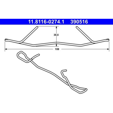 Feder, Bremssattel | 11.8116-0274.1