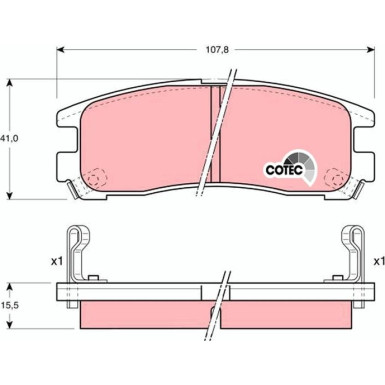 Bremsklötze HA | CHRYSLER Sebring,MITS Galant 92 | GDB1023