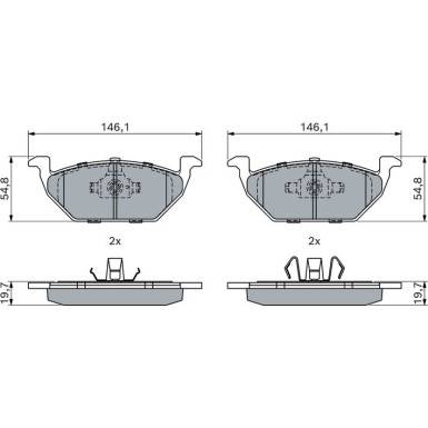 Bremsklötze | AUDI A1 SKODA SEAT VW 18 | 0 986 494 925