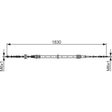 Handbremsseil | VW Multivan 5,6 03 | 1987482863