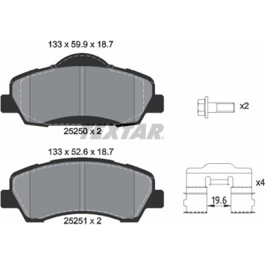 Bremsbelagsatz Peugeot S. 301 12-/308 13 | 2525001