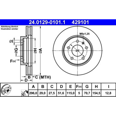 Bremsscheibe Opel P. Antara 2.0-2.2 Cdti 06 | 24.0129-0101.1