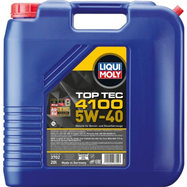 Liqui Moly Top Tec 4100 5W-40 20 l | 3702 | 20L Kanister Kunststoff