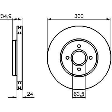 Bremsscheibe VA | FORD Focus ST170 02-04 | 0 986 479 048