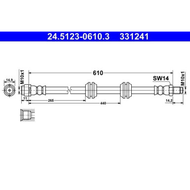 Bremsschlauch | 24.5123-0610.3