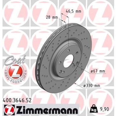 15 481 077 Sport Bremsscheibe VA Sport | MERCEDES W203 05 | 400.3646.52