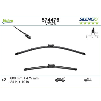 VM376 VALEO Silencio X.TRM Wischer | VW Golf VI | 574476