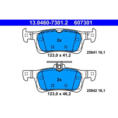 Bremsbelagsatz Peugeot T. 308 1.2-2.0 13 | 13.0460-7301.2