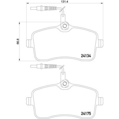 BREMBO Bremsklötze VA | PEUGEOT 407 04 | P 61 109